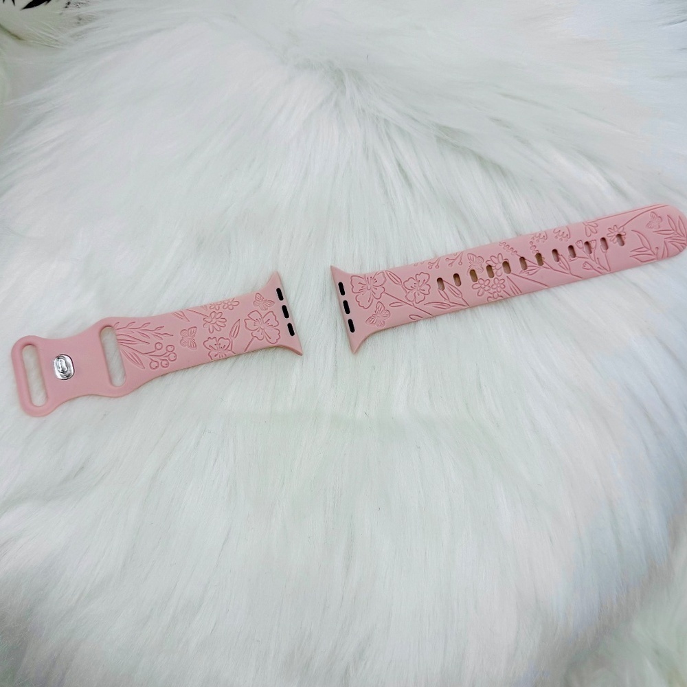 New Baby Pink Watch Band For Apple Watch Series 38mm / 40mm / 41mm - Picture 2 of 6